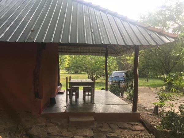 Dining table on the veranda